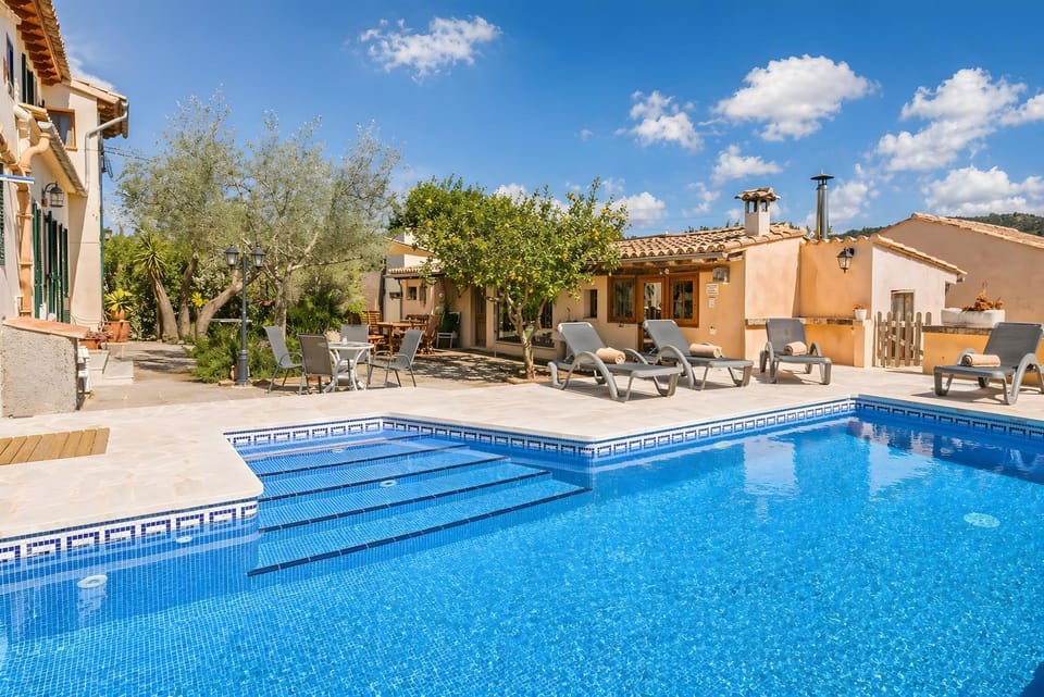 Property building, Living room, Swimming pool