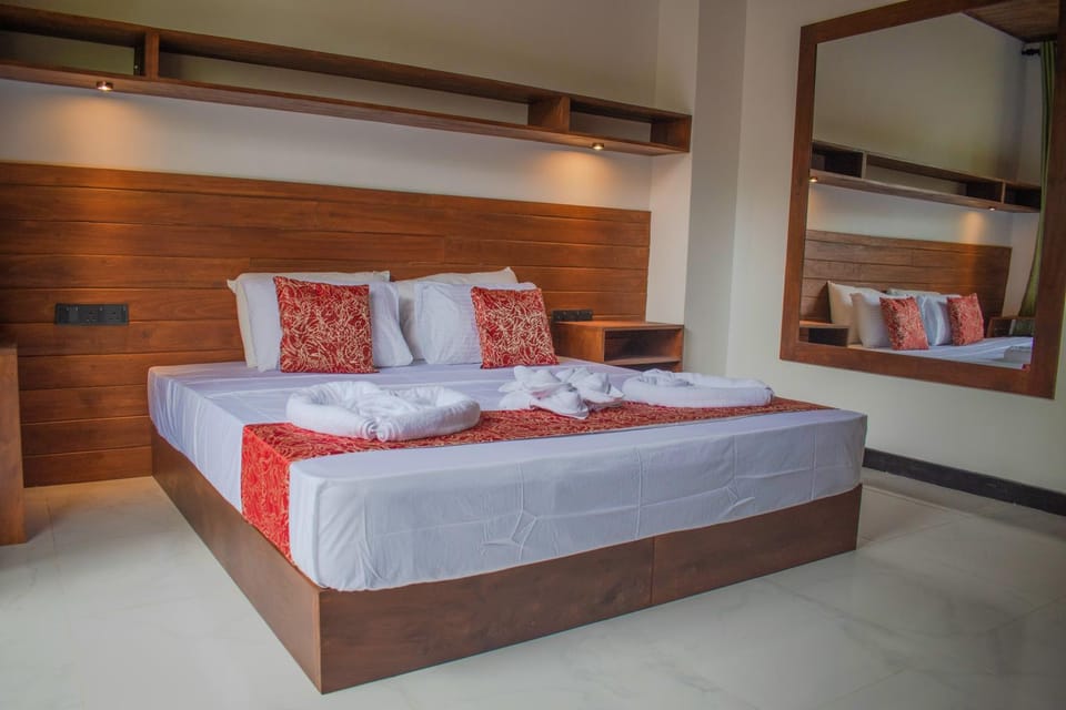 Bed, Photo of the whole room, Bedroom, towels, wardrobe