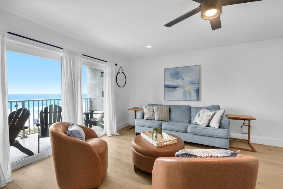Living room, Seating area, Sea view