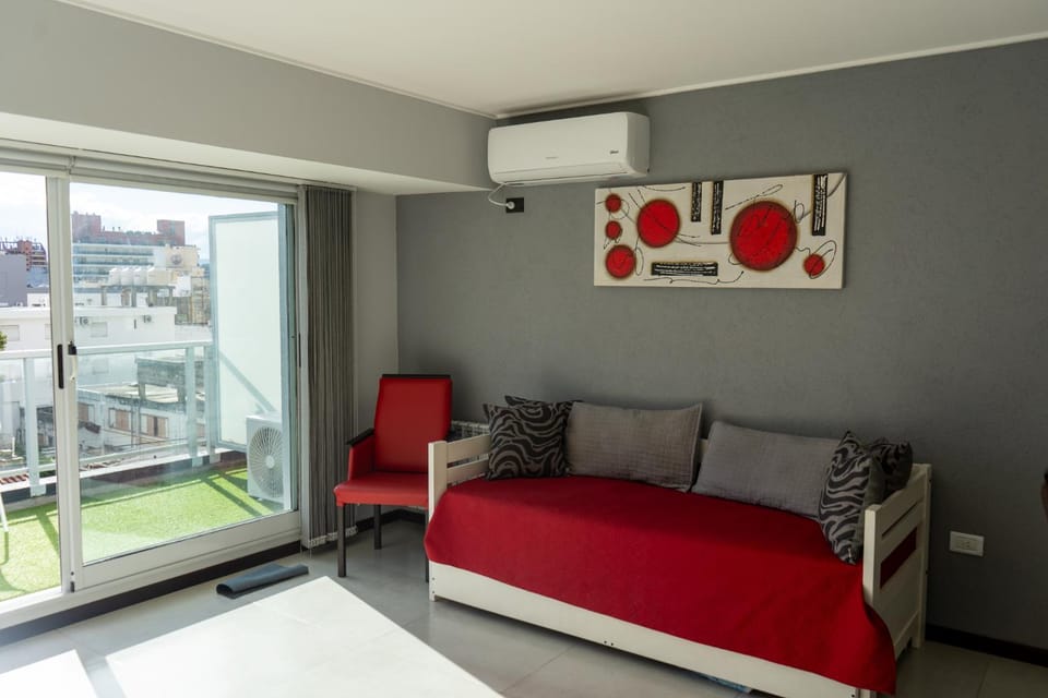 Bed, View (from property/room), Living room, Seating area