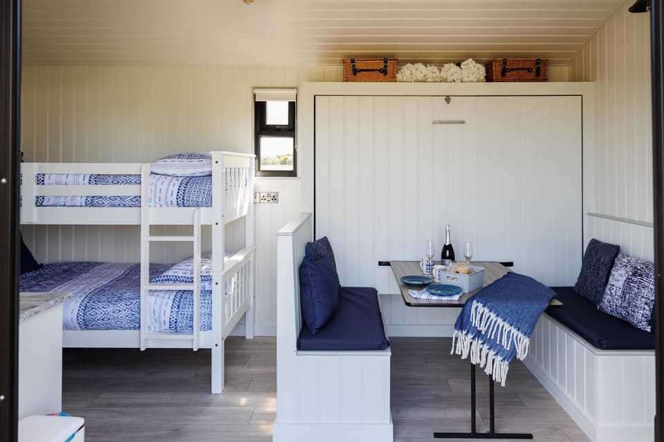 Quarterlands Glamping, Shepherds hut Bracken Luxury tent in Northern Ireland