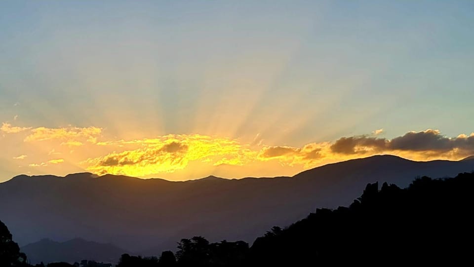 Mountain view, Sunset