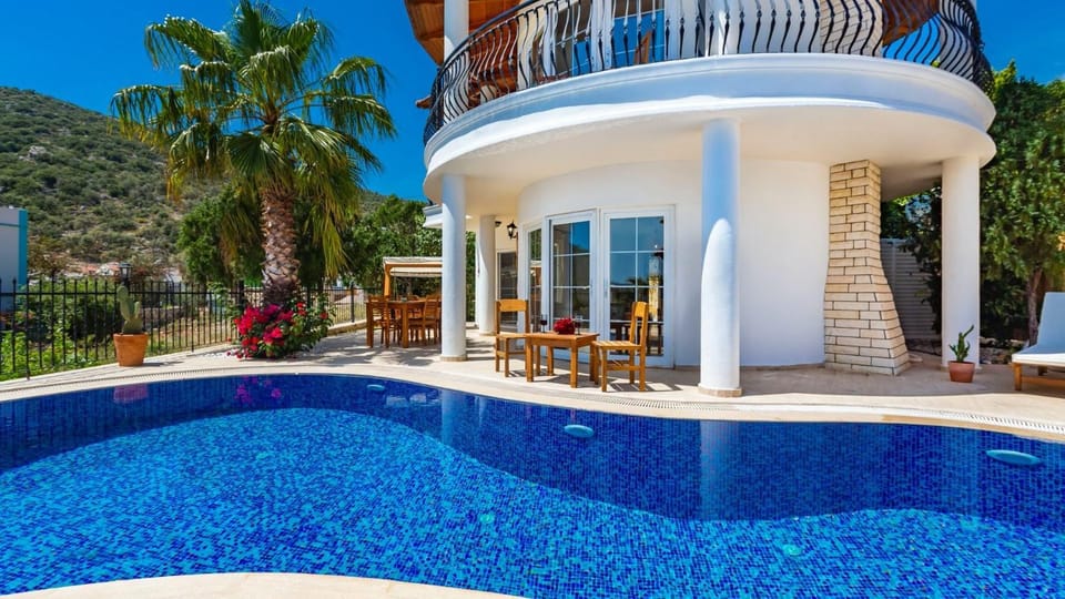 Property building, Patio, Spring, Day, View (from property/room), Balcony/Terrace, Other, Mountain view, Pool view, Swimming pool