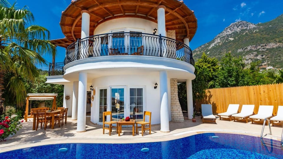Property building, Patio, Spring, Day, Natural landscape, View (from property/room), Balcony/Terrace, Other, Mountain view, Pool view, Swimming pool, sunbed