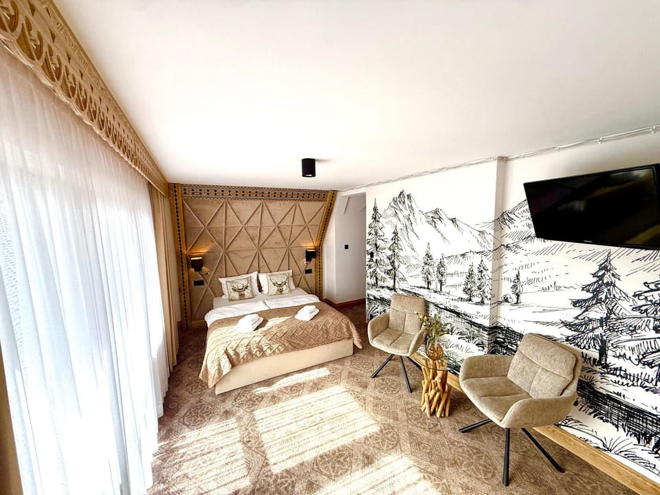 Bed, TV and multimedia, Living room, Photo of the whole room, Bedroom