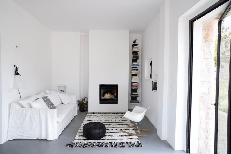Living room, fireplace