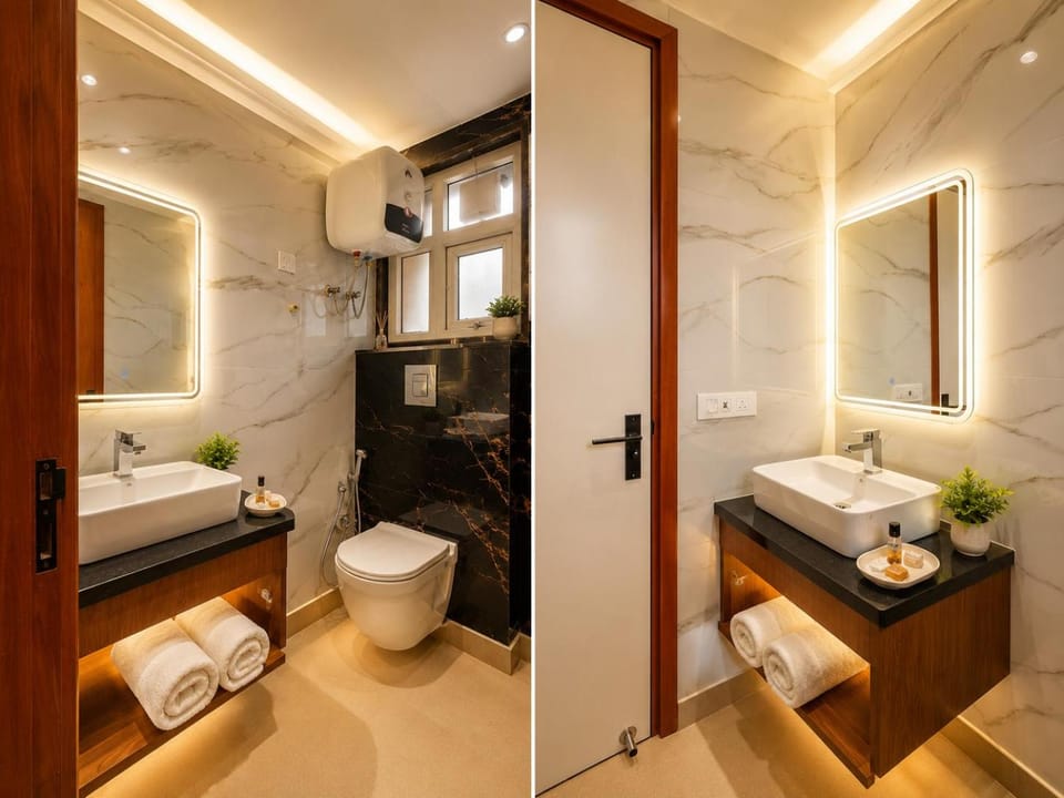 Toilet, Bathroom, towels