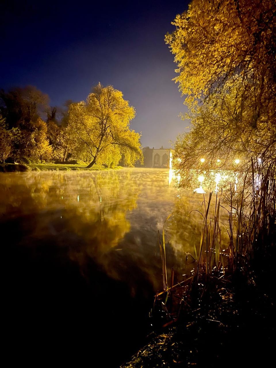 Night, Natural landscape, Balcony/Terrace, River view