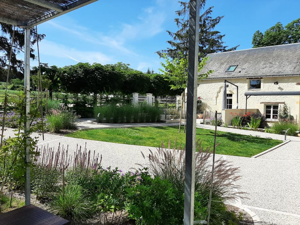 Property building, Spring, Garden, Garden view