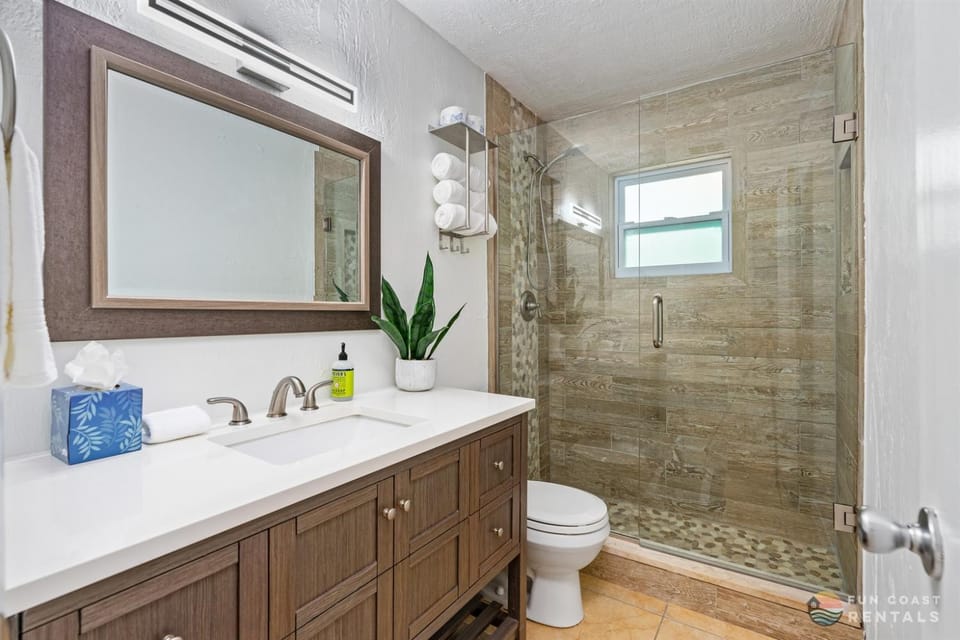Dog Friendly Home with Private Yard, Office & Fire Pit! STEPS to the Beach! House in New Smyrna Beach