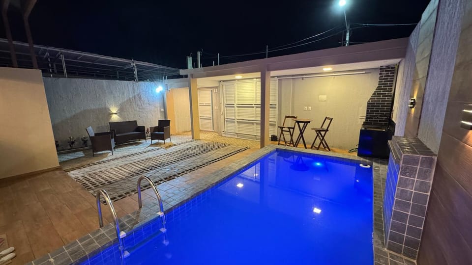 Night, Balcony/Terrace, Pool view, Swimming pool, Swimming pool