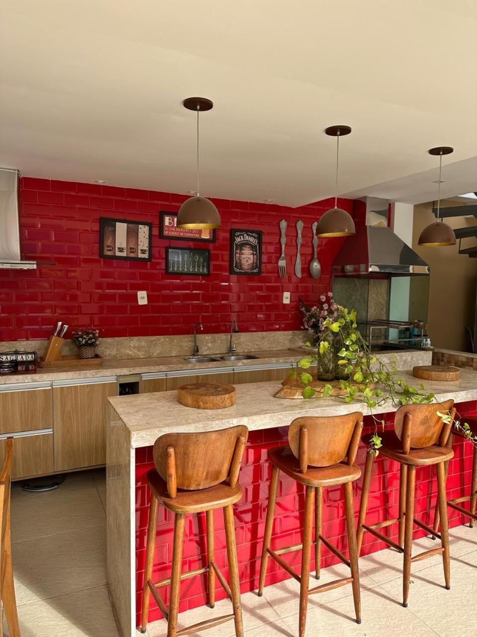 BBQ facilities, Dining area, stove