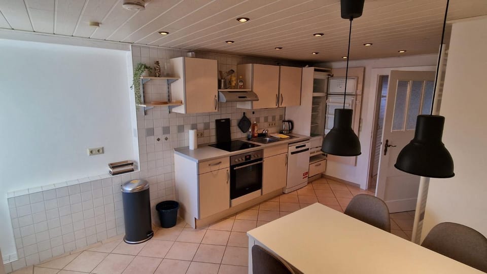 Kitchen or kitchenette, Seating area, dishwasher, oven, stove