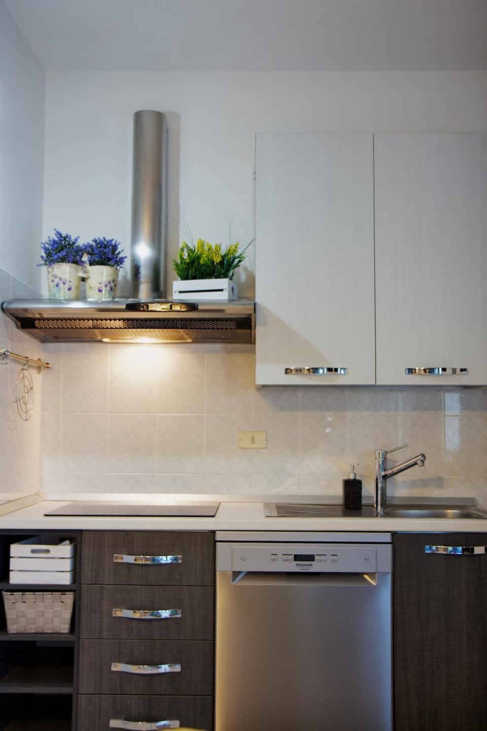 Kitchen or kitchenette, dishwasher