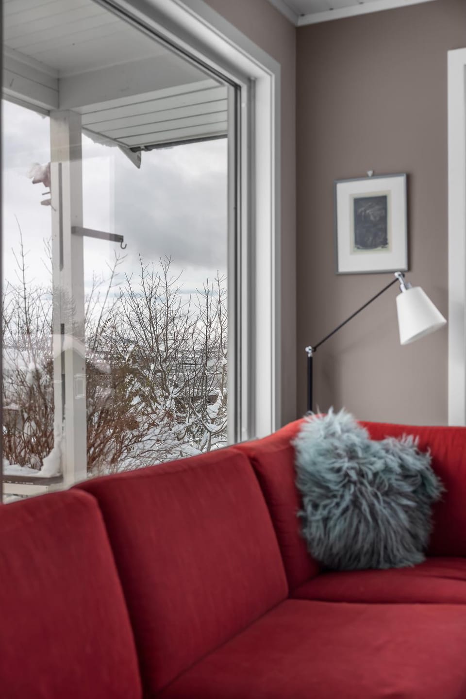 Natural landscape, Winter, Living room, Seating area