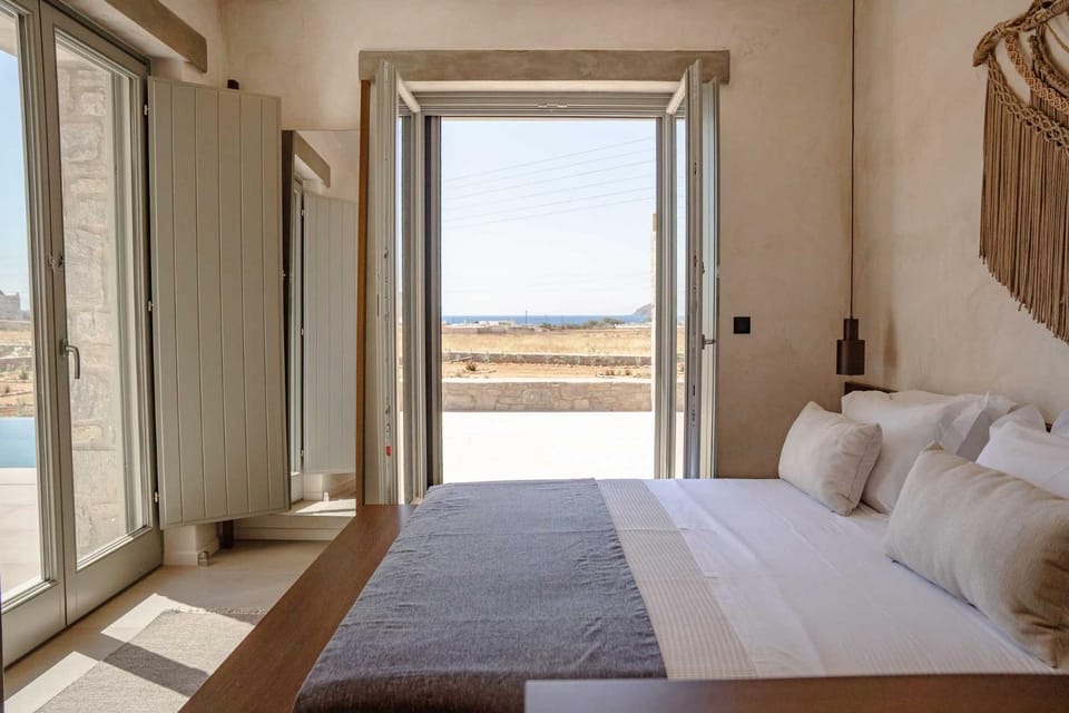 Natural landscape, View (from property/room), Bedroom, Sea view