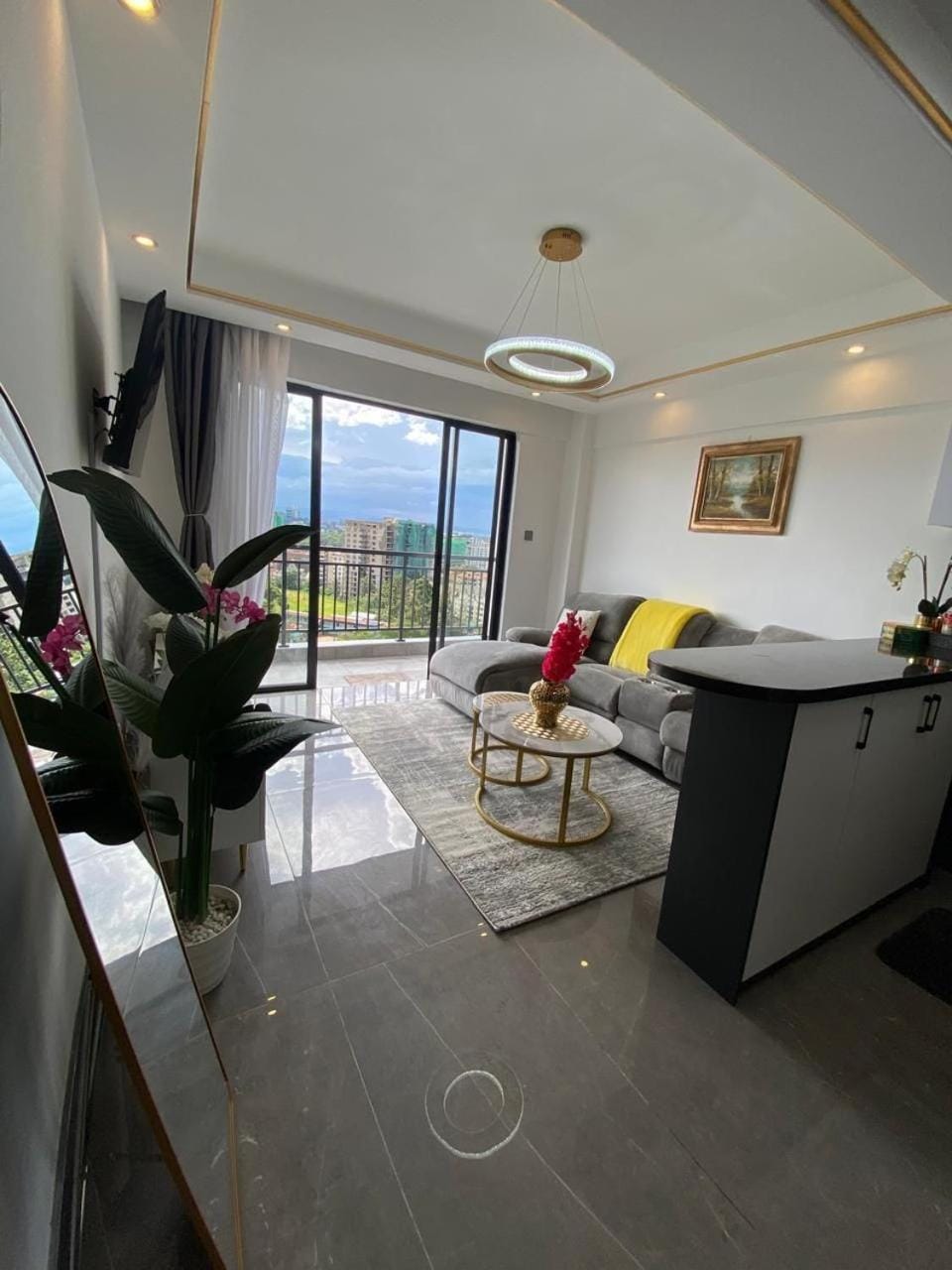 Fully 1 Bedroom Apartment in the quiet neighborhood of Kileleshwa on the 13th floor with washing machine Apartment in Nairobi County