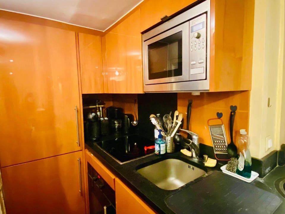 Kitchen or kitchenette, oven, stove