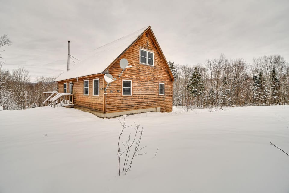 Snowmobiling On-Site: Secluded Vermont Getaway House in Brighton