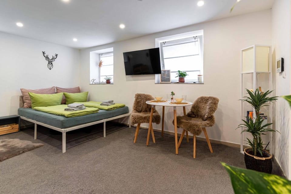 Communal lounge/ TV room, Bed, TV and multimedia, Living room, Photo of the whole room, Evening entertainment, Bedroom
