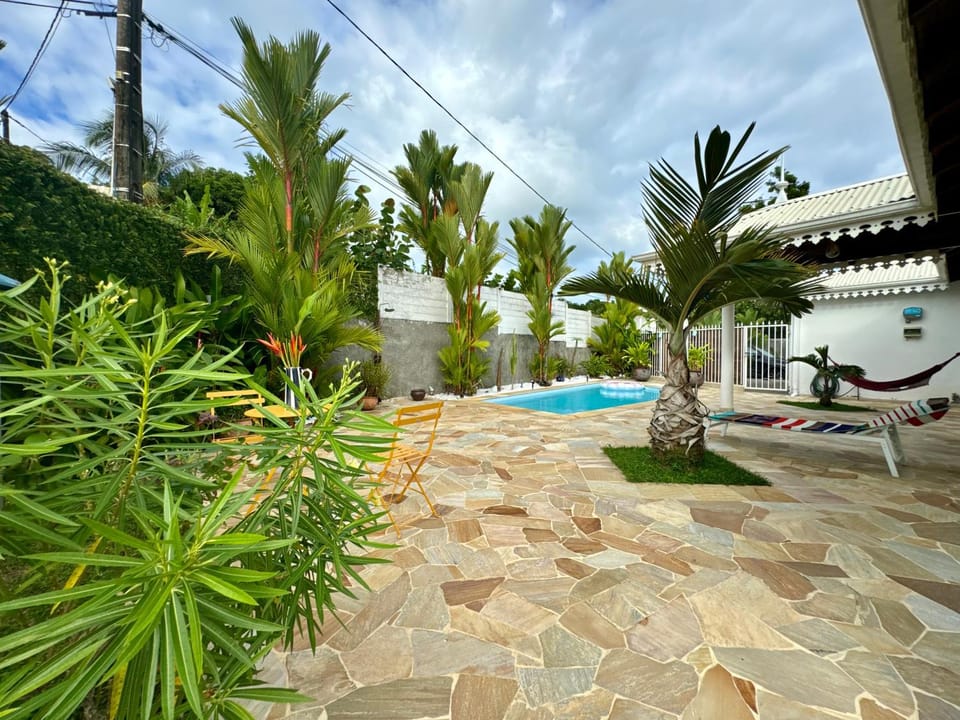 Patio, Natural landscape, Garden, Pool view, Swimming pool, sunbed