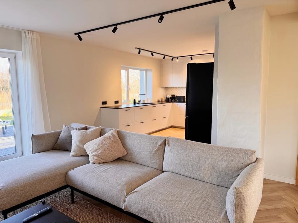 Living room, kitchen