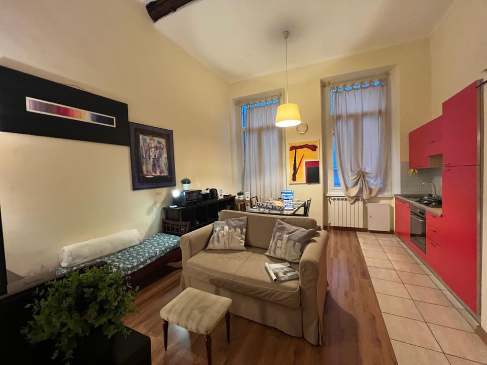 Living room, kitchen