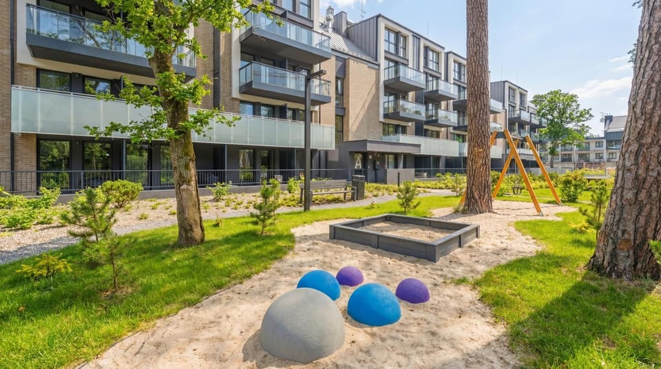 Property building, Day, Children play ground