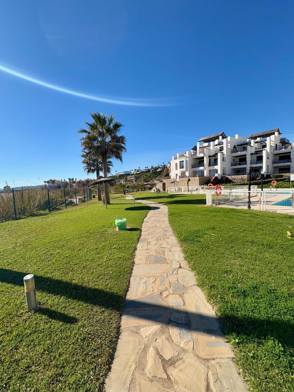 Property building, Day, Natural landscape, Garden, Garden view, Pool view, Swimming pool, Swimming pool