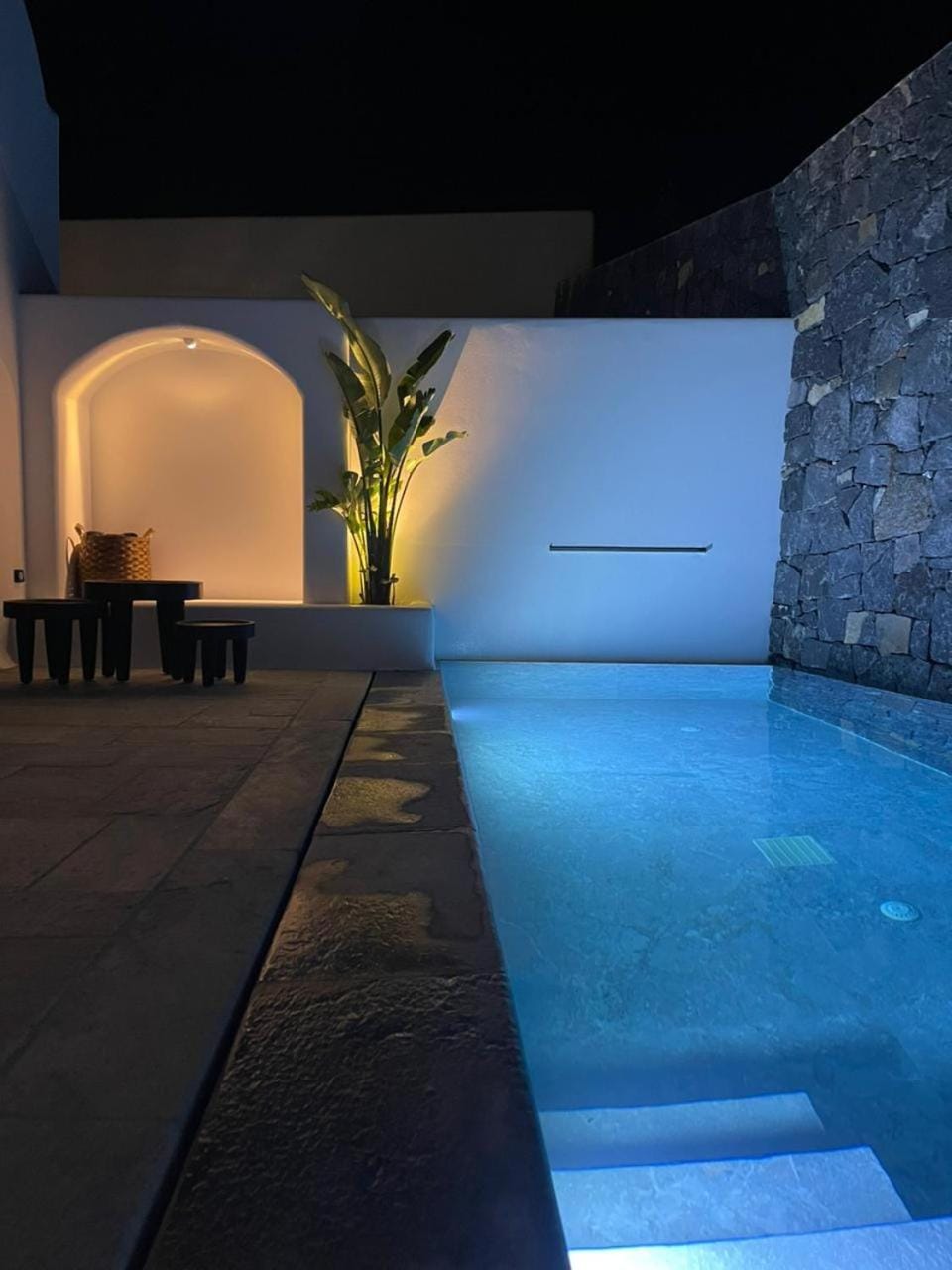 Patio, Night, Pool view, Swimming pool, Swimming pool
