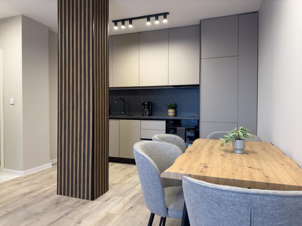 Kitchen or kitchenette, Living room, Dining area