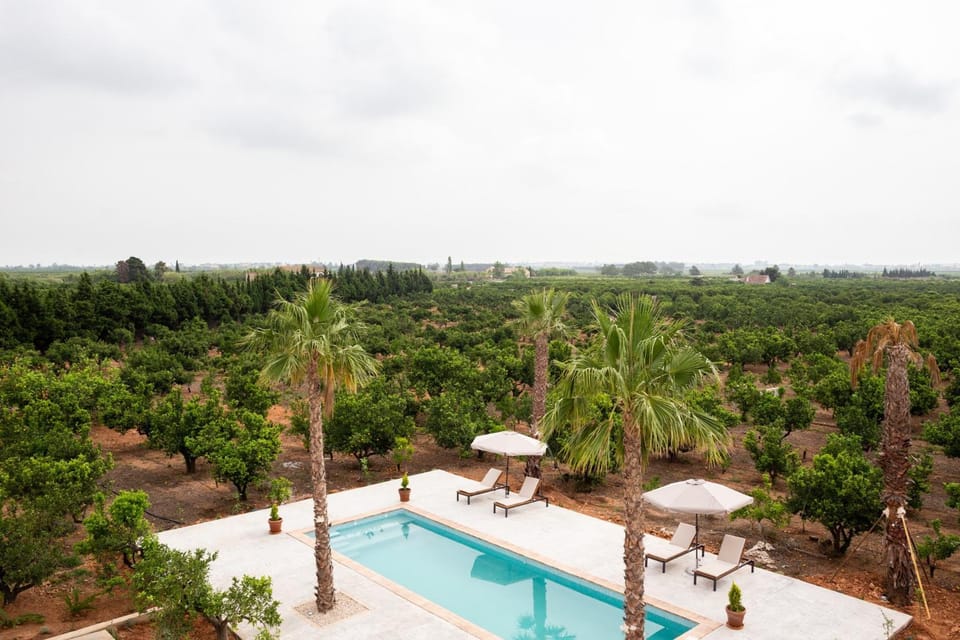 Property building, Living room, Swimming pool