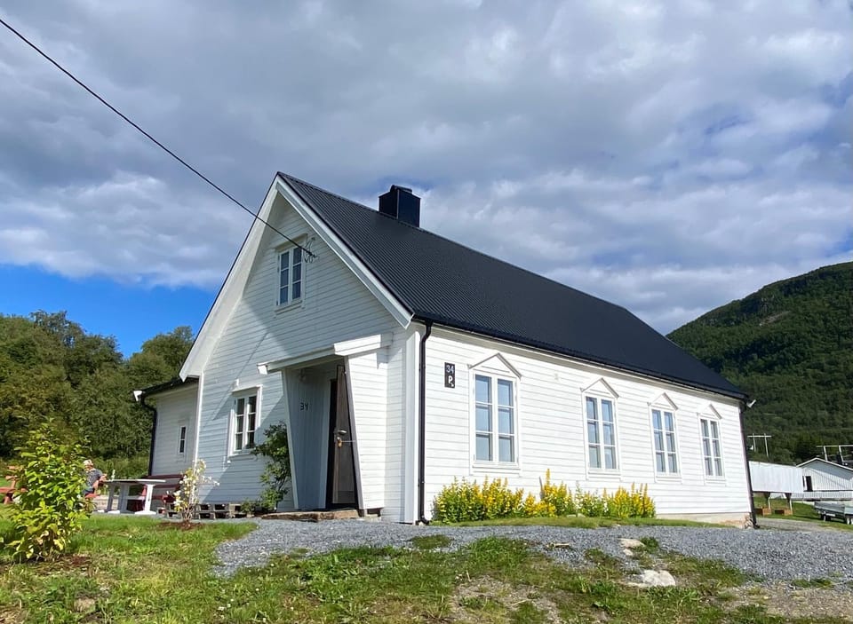 Summerhouse on the way to Vesterålen House in Nordland, Norway