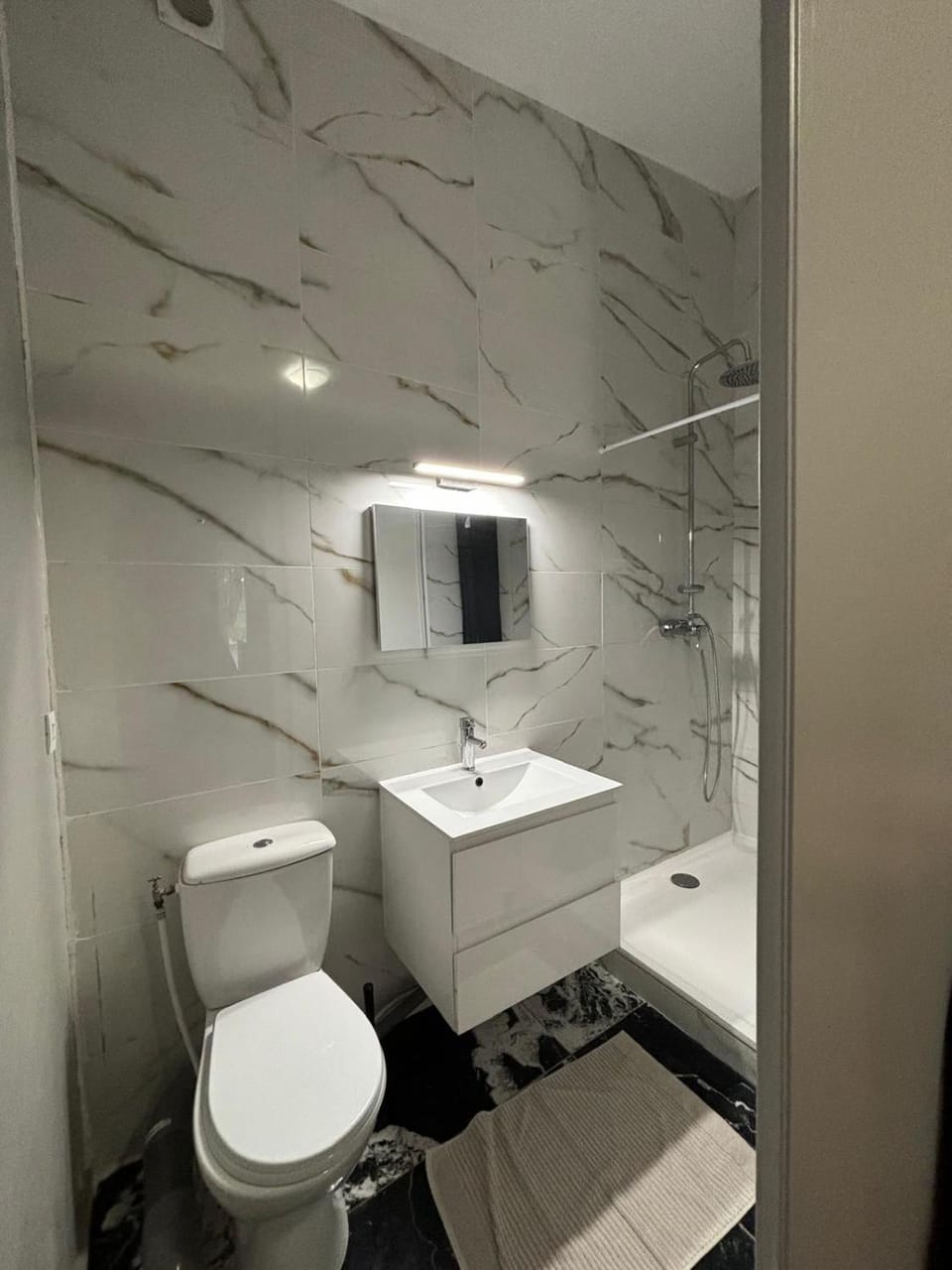 Shower, Toilet, towels