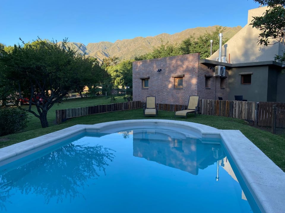 Mountain view, Swimming pool, sunbed