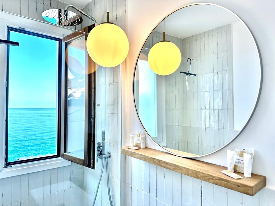 Shower, Bathroom, Sea view