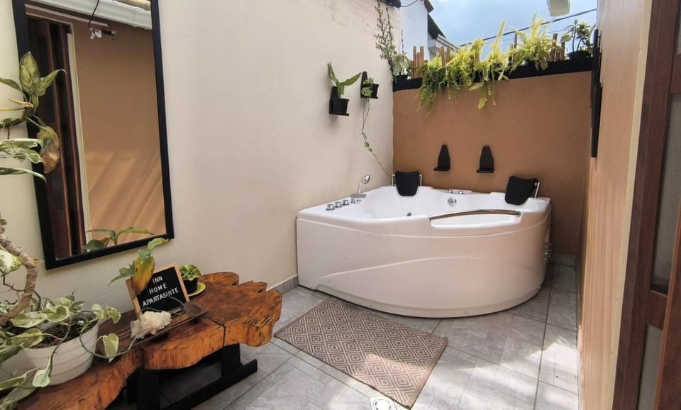 Patio, Hot Tub, Inner courtyard view
