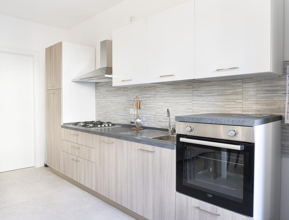 Kitchen or kitchenette, dishwasher, stove