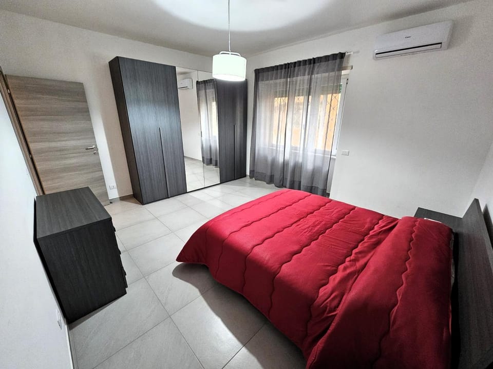Bed, Bedroom, furniture, heating, internet, locker, towels, wardrobe, air conditioner, air conditioner