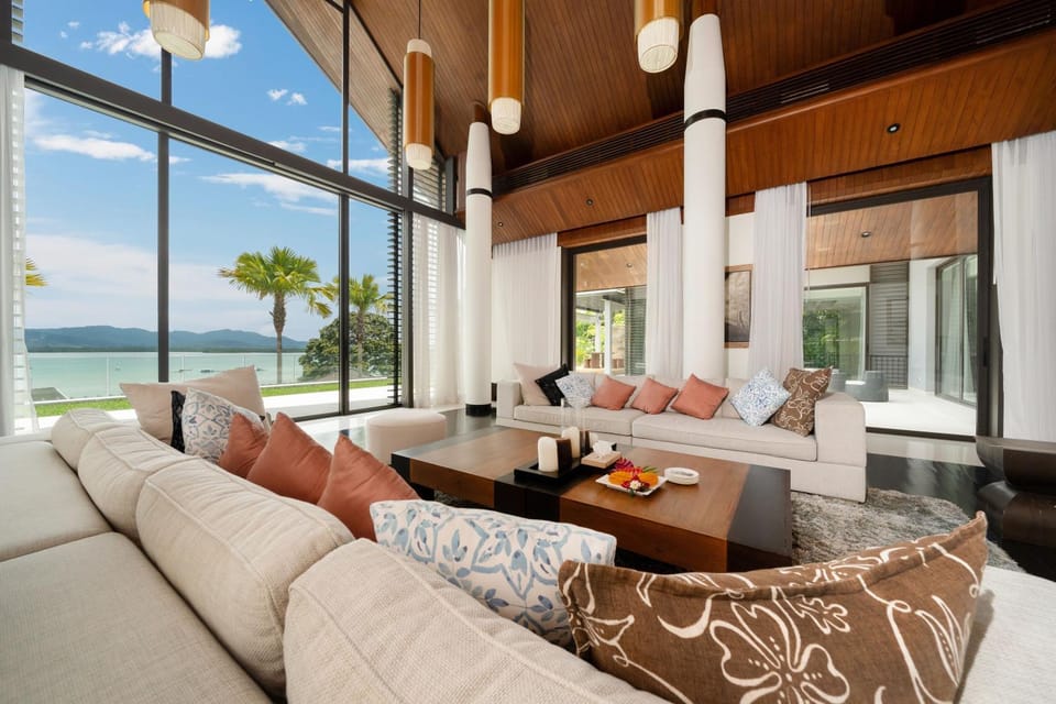 Living room, Seating area, Sea view