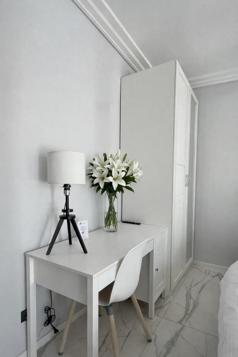 Seating area, wardrobe