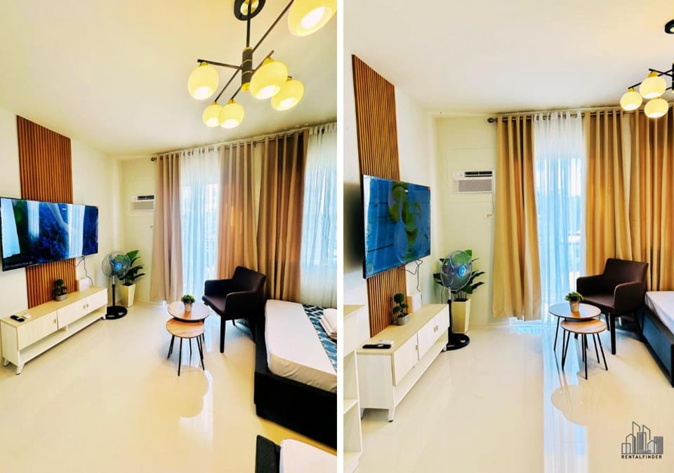 Communal lounge/ TV room, Bed, TV and multimedia, Living room, Photo of the whole room, Seating area, Evening entertainment, Bedroom, air conditioner