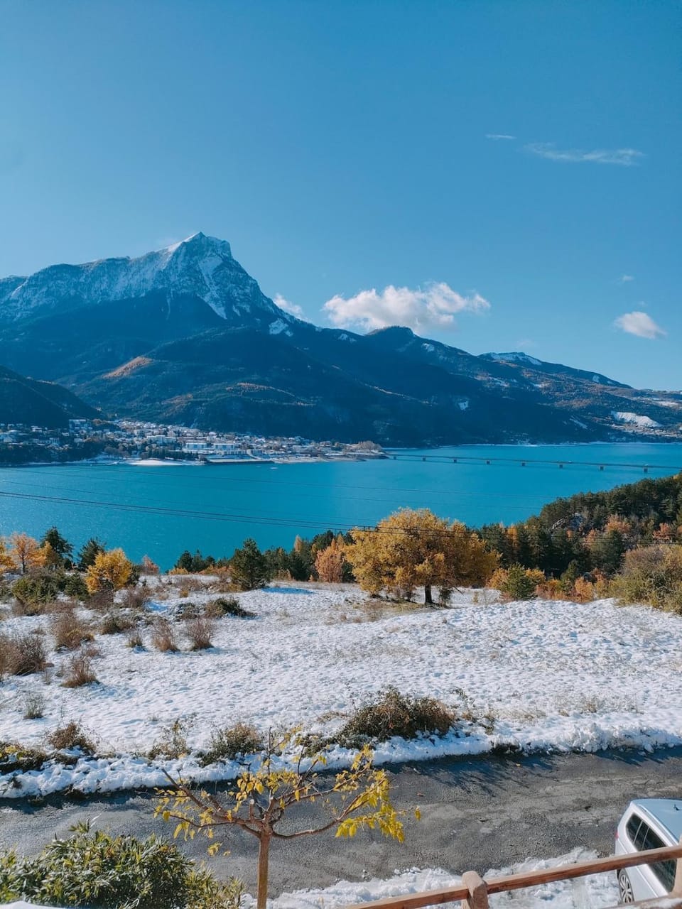 Nearby landmark, Natural landscape, Winter, Lake view