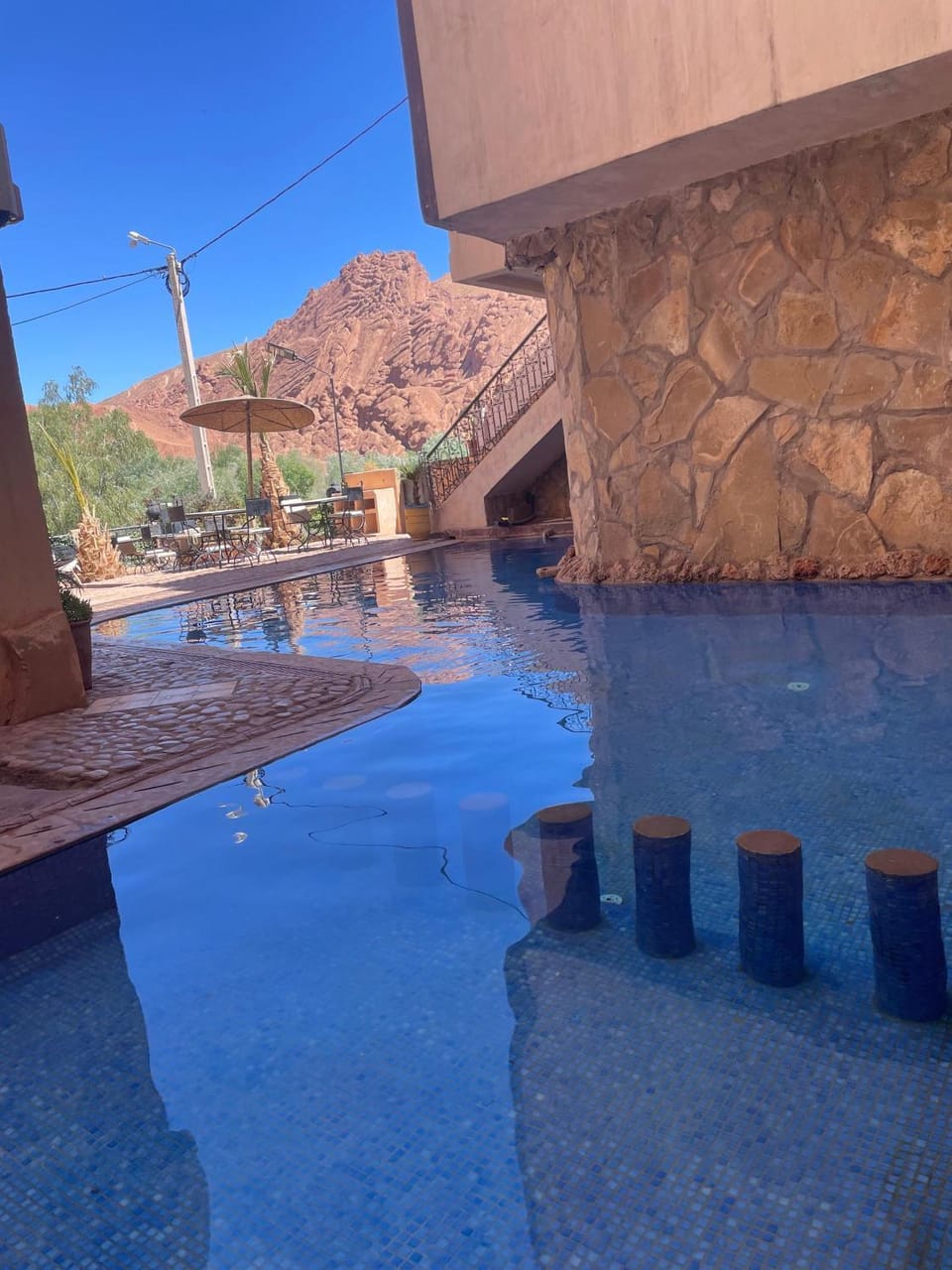 Natural landscape, Mountain view, Pool view, Swimming pool
