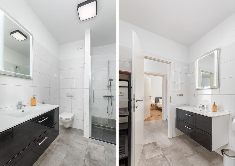 Shower, Bathroom, towels