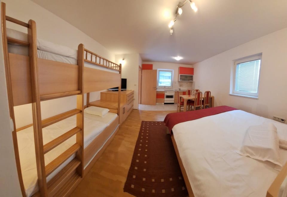 Bed, TV and multimedia, Kitchen or kitchenette, Photo of the whole room