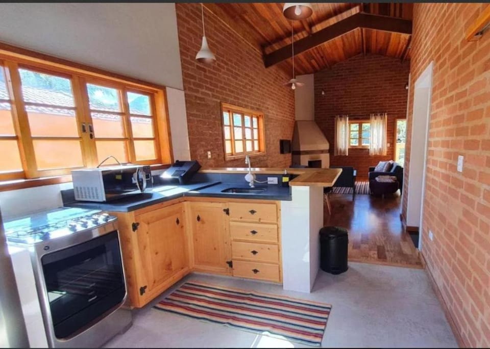 Living room, microwave, kitchen