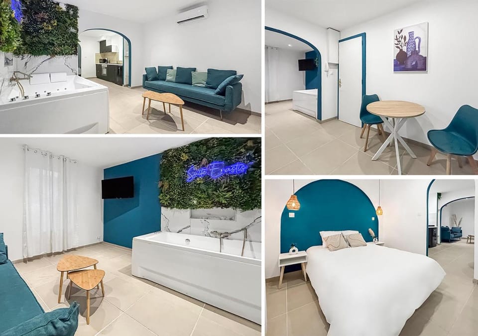 Bed, Living room, Seating area, Bedroom
