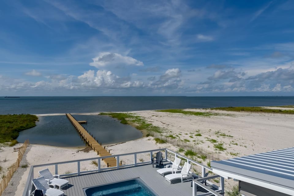 Day, Natural landscape, View (from property/room), Beach, Sea view, Swimming pool