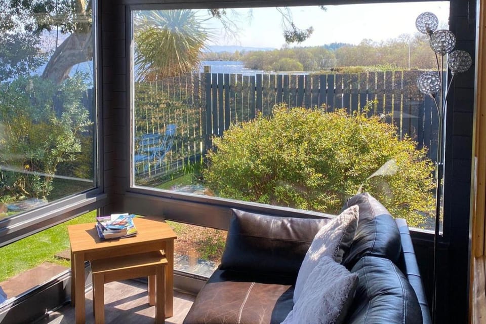 Living room, Seating area, Garden view
